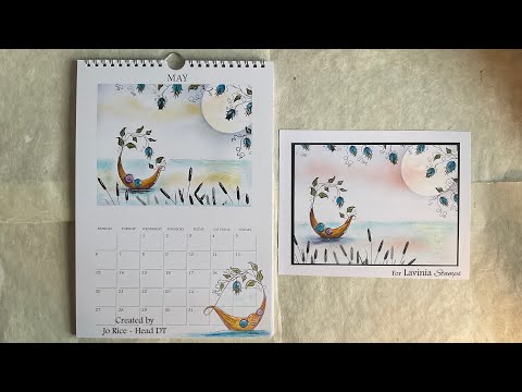 Mindful Monday with Fantasia setting sail in May by Jo Rice #laviniastamps #calendar