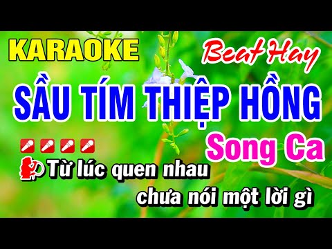 Karaoke Sầu Tím Thiệp Hồng Song Ca (Beat Hay) Nhạc Sống Mới Nhất | Hoài Phong Organ