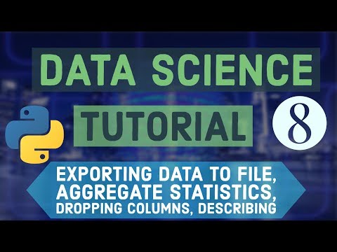 Data Science For Beginners with Python 8 Exporting data to file Aggregate Statistics Describing