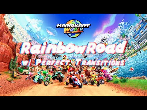 Rainbow Road (FULL TRACK; intermission, seamless, minimal sfx) | Mario Kart World OST