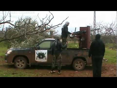 التصدي للطيران الحربي من قبل كتيبة البراء المقاتلة في كفر زيتا في ريف حماة