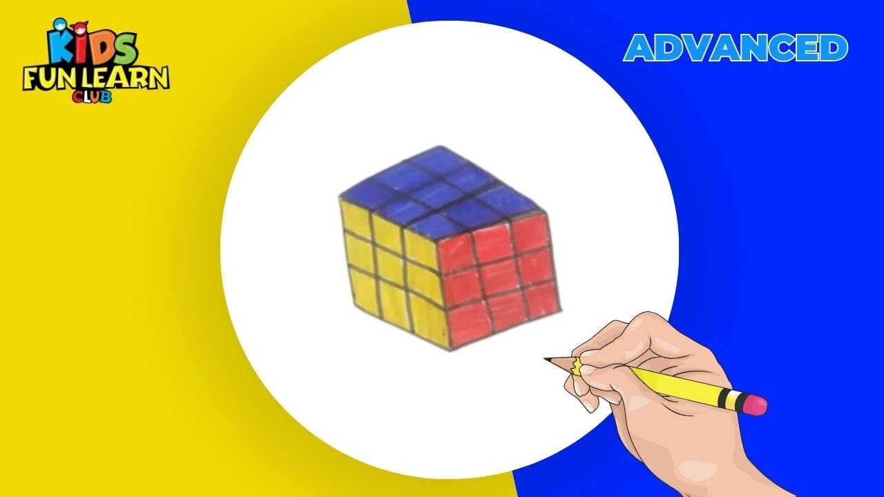 How to draw Rubix Cube Easy
