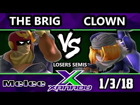 S@X 235 Melee - The Brig (Captain Falcon) Vs. Clown (Sheik) - Smash Melee Losers Semis - SSBM