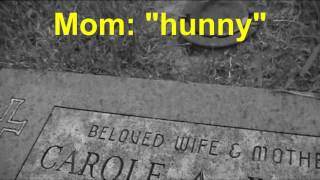 Talking to Mom at the cemetary.