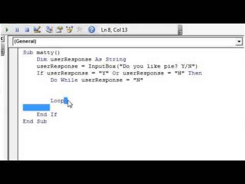 Excel 2010 VBA Tutorial 25   Do While Loop 360p