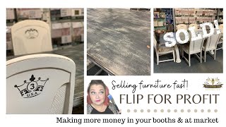 Painted Furniture Makeover | Selling more in booths & markets | Easy table top finishes