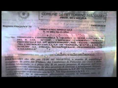 ONDA TG 09.12.2014 - PETTORANO   CHIUSA DI NUOVO STRADA SP99