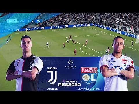 PES 2020 Realistic | 🔥 Juventus vs Olympique Lyonnais ● Champions League | Live Broadcast Camera