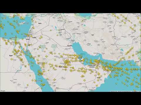Live flight radar map after Israel says Iran has launched missiles