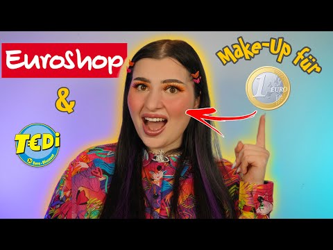 1€ MAKE-UP 🤑 ?! ...ich teste Make-Up von TEDI & EUROSHOP! 🐻💵