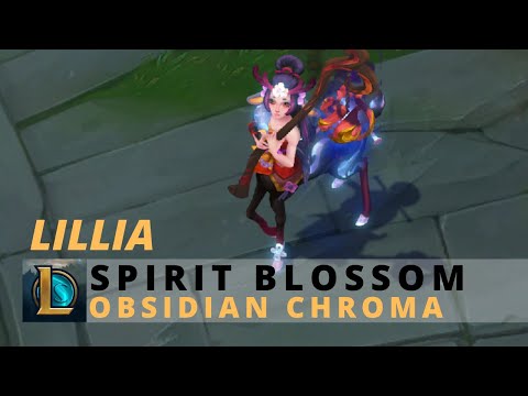 Spirit Blossom Lillia Obsidian Chroma - League Of Legends