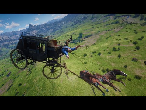 The World's Fastest & Most Deadly Stagecoach Ride - 1,000x Speed  - Red Dead Redemption 2 PC Mods