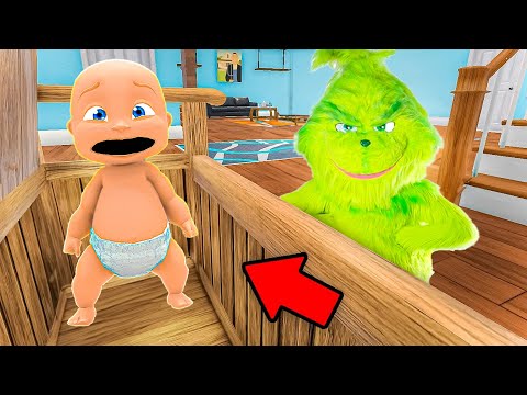 Baby and THE GRINCH Play Hide and Seek!