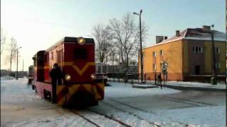 preview picture of video 'PTMKŻ - zimowy pociąg specjalny cz. 3 28.01.2012 r. Manewry Lxd2 254.'