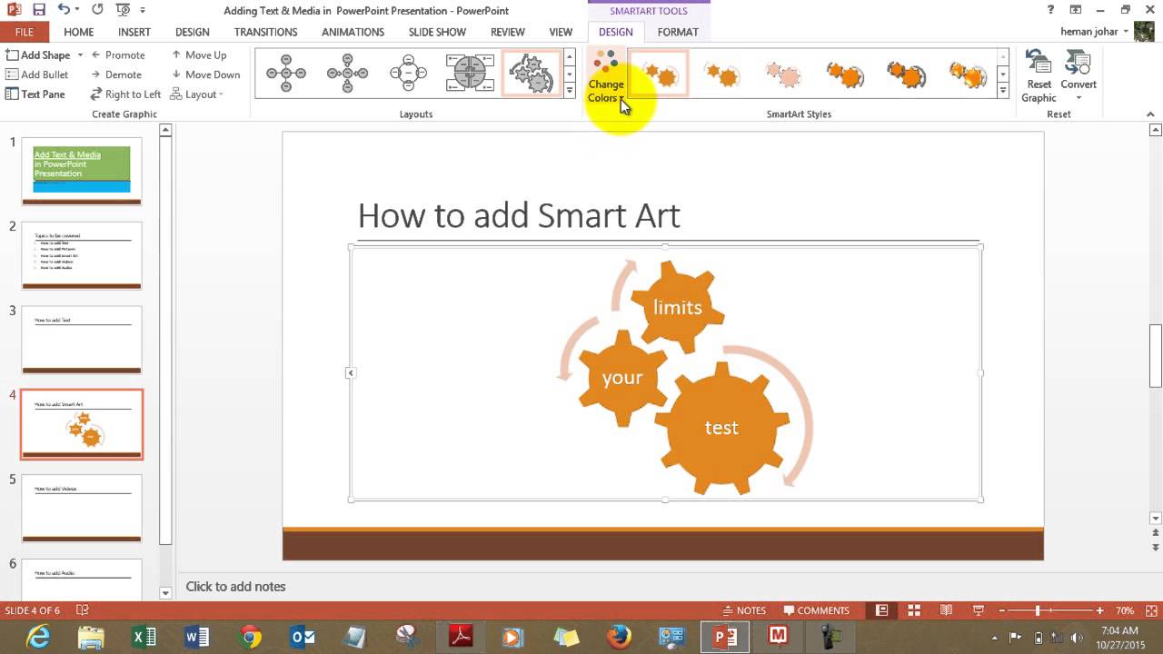 Add Text & Media in PowerPoint Presentation