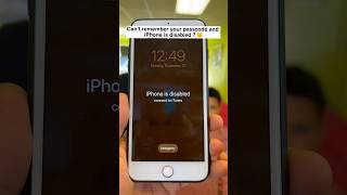 Can’t remember your #passcode and #iphone is #disabled ?Here’s how you #unlock it✨#shorts #apple #fy