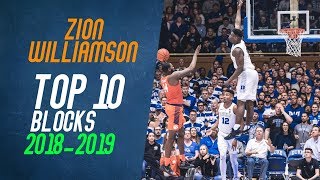 Zion Williamson Top 10 Blocks from 2018-2019 NCAA Season