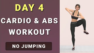 DAY 4/7: CARDIO ABS Sweaty Workout // No Equipment🔥 7-Day Home Workout Challenge No Jumping