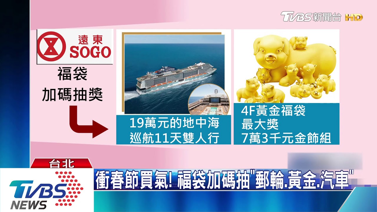 百貨福袋攻略! 「地中海郵輪、汽車、鑽石」拚場