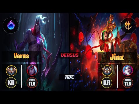 Challenger VARUS [Arcane Comet] (ADC) VS  JINX - Challenger KR Patch 11.6
