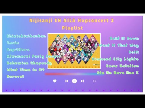 [VTUBER PLAYLIST #3] NIJISANJI EN AILA Hopconcert 3 Playlist // BGM For Studying or Working