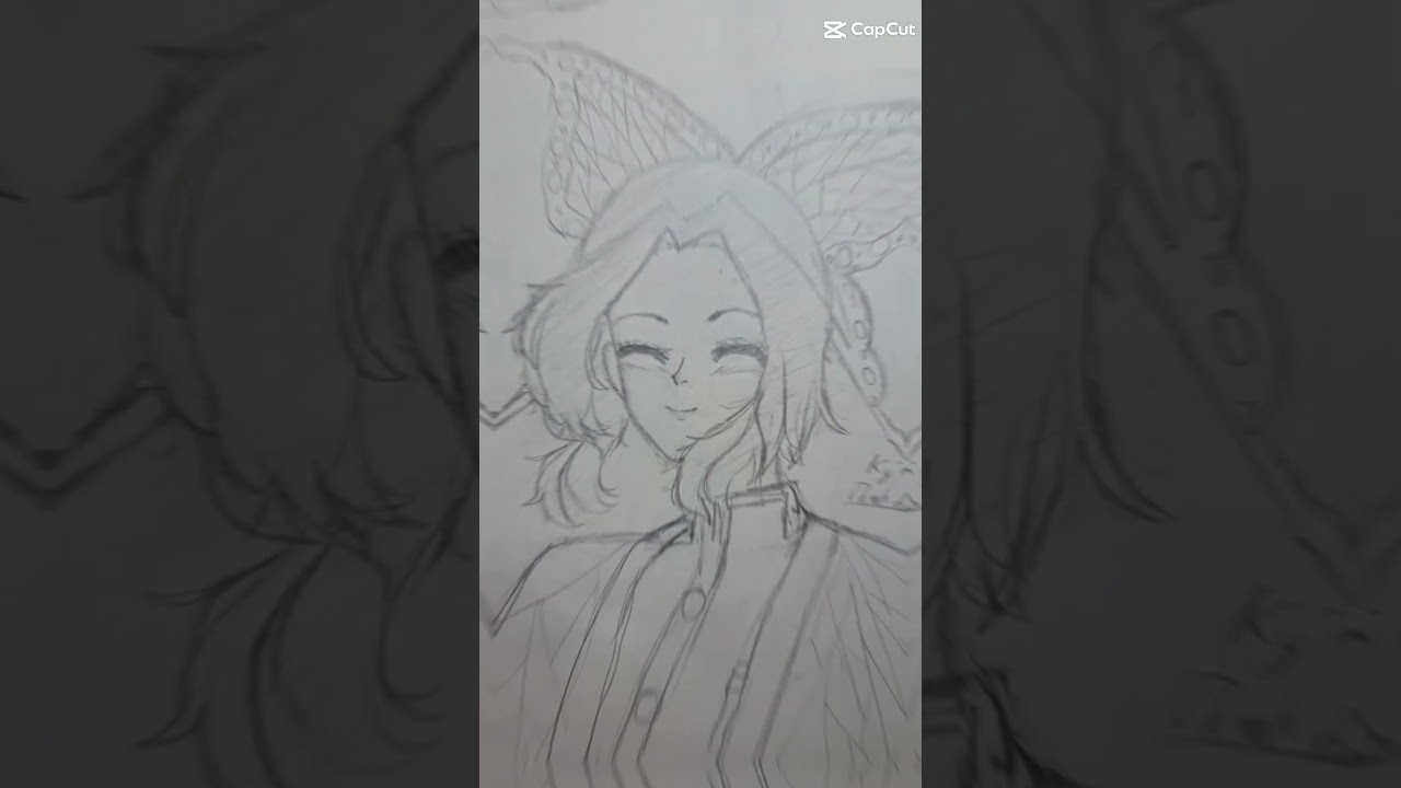 Draw shinobu 🦋#draw #anime#drawing#art #drawanime #animedrawing #animestyle#fanartanime #edit#music