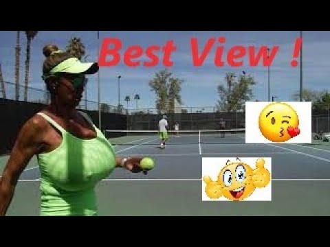 Minka in Green Tennis Close Ups