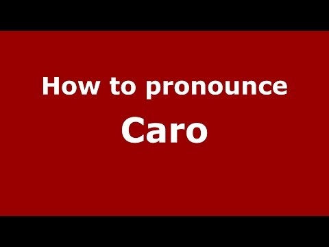 How to pronounce Caro (Spain/Spanish) - PronounceNames.com
