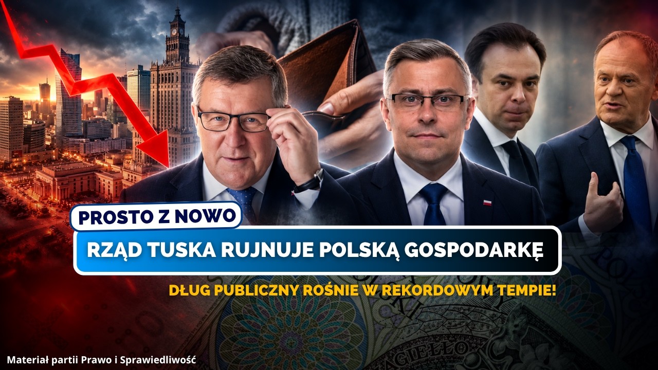 RZĄD TUSKA RUJNUJE POLSKĄ GOSPODARKĘ. DŁUG PIBLICZNY ROŚNIE W REKORDOWYM TEMPIE ( FILM PISU)