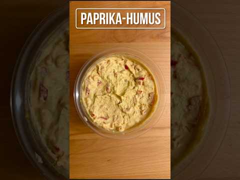 Paprika Humus - Schnell, einfach und mega lecker! #vegan #rezept #humus #paprika