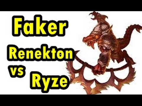 LOL Pro - Faker Renekton vs Ryze - Korea SoloQ