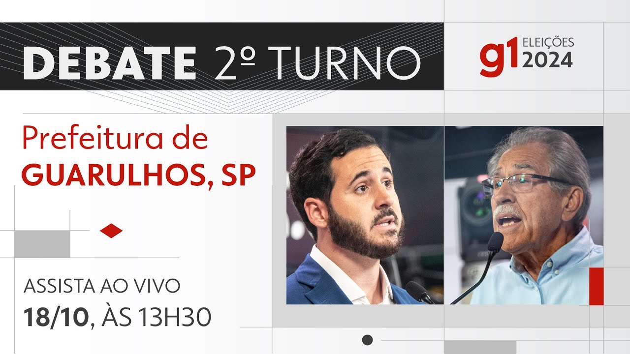 Debate 2º turno para prefeito de Guarulhos, SP - ASSISTA AO VIVO - DIA 18/10