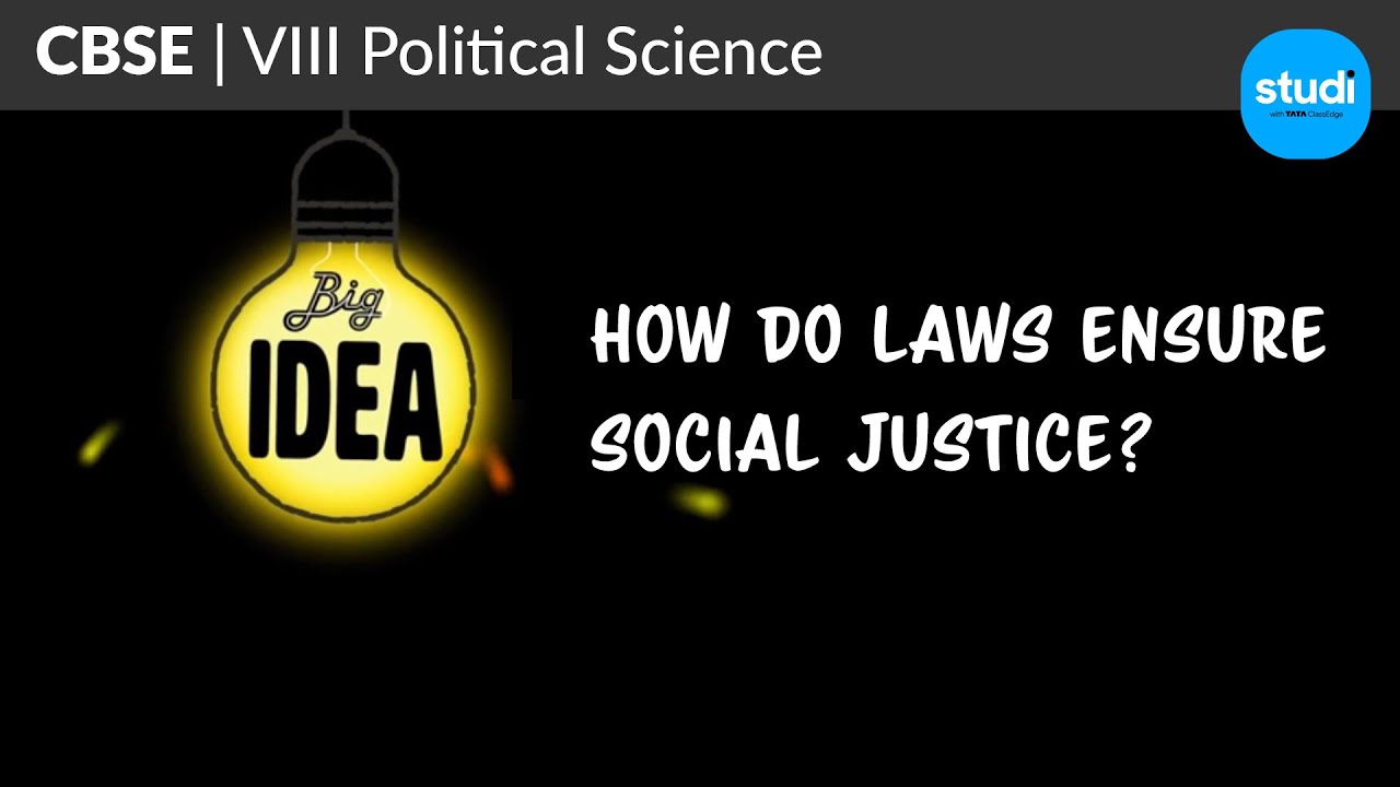 How do Laws Ensure Social Justice? | CBSE Class 8 Political Science – Laws | Tata Studi (TCE)