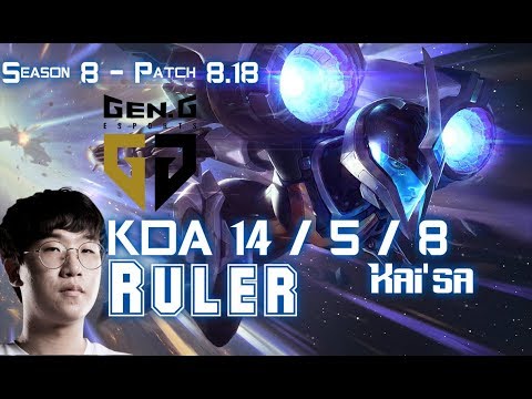 GEN Ruler KAI'SA vs TRISTANA ADC - Patch 8.18 KR Ranked