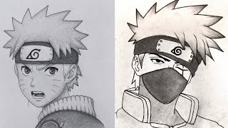 Naruto and Kakashi Drawing | Easy Pencil Sketch for Beginners