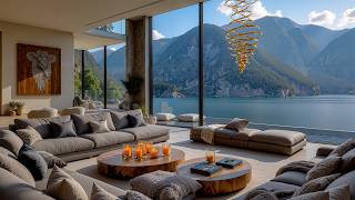 Tranquil Living Room Nestled In The Woods And Soothing Jazz - Warm Jazz With Nature Sounds To Relax