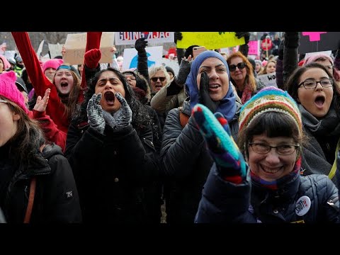 La marcha de mujeres en Estados Unidos La marcha de mujeres en Estados Unidos