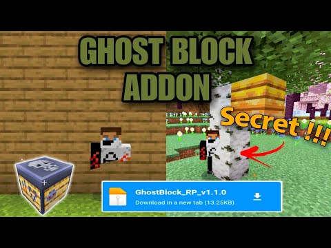 Ghost Block Addon mcpe 1.20+ | #minecraft #ghostblock