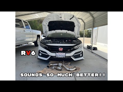2020 Civic Si gets a Downpipe and Frontpipe!! / RV6 Downpipe Install