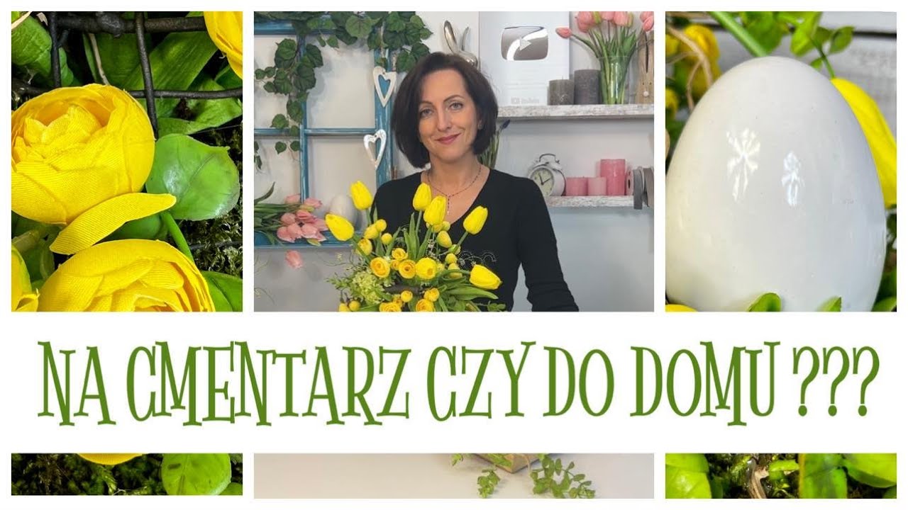 STROIK ŚWIĄTECZNY Z TULIPANÓW NA CMENTARZ / SPRINGDECORATION / DIY