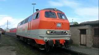 preview picture of video '218 137 (City-Bahn-Lackierung, TB 11) Motorstart beim Dieselfest in Koblenz-Lützel (2)'