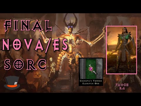 Nova Energy Shield Sorceress - Clears P8 Hell Content With Ease - Diablo 2 Resurrected