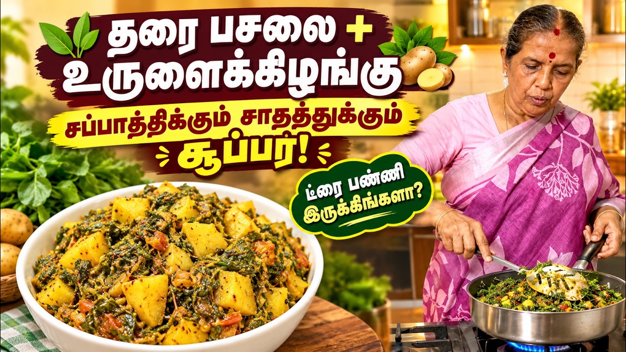 🔥 தரை பசலை+உருளைக்கிழங்கு சேர்த்து இப்படி ஒரு மசாலா
