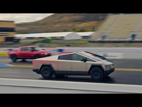 Thumbnail for Cybertruck DESTROYS Rivian R1T with 0-60 in 2.6 Seconds by Rivian