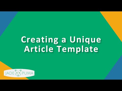 Creating a Unique Article Template for your Shopify Store
