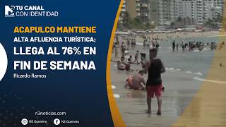 Acapulco mantiene alta afluencia turística; llega al 76% en fin de semana