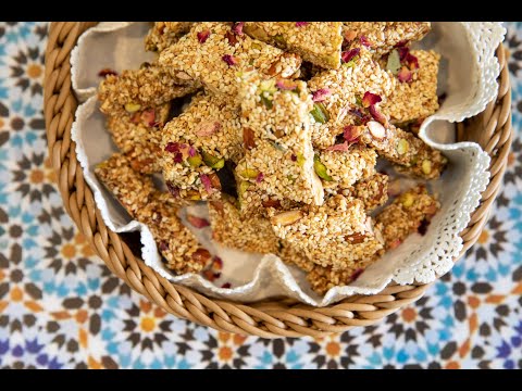 How to make Easy Crunchy Sesame Slice | Rouba's Food Journey