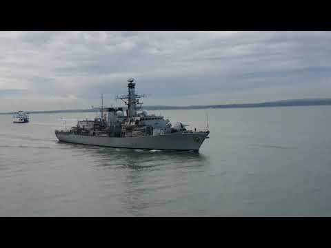 HMS Westminster sailing into Portsmouth 17/11/2019