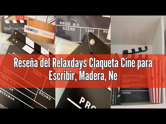 Vídeo relacionado con Relaxdays Claqueta Cine para Escribir, Madera, Negro, 26 x 30 cm
