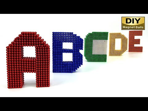 DIY - How To Make ABC Alphabet with Magnetic Balls (Satisfying) [Magnet ASMR]